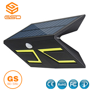 5W Smart LED Solar&lnductive Wall Light Black